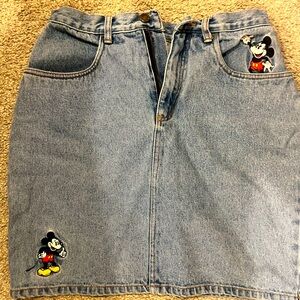 Vintage Disney Denim Jean Skirt